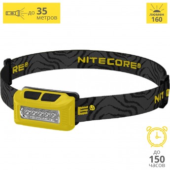 Налобный фонарь NITECORE NU10 YELLOW HIGH PERFORMANCE 15988